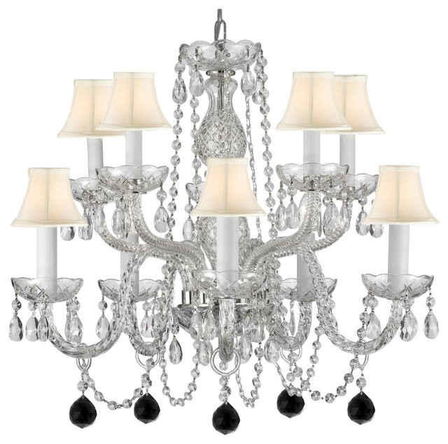 Crystal Chandelier With Colored Crystal Balls Traditional