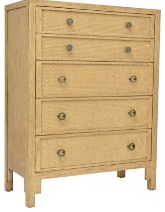 Tall Chest With Cane Draw Fronts- Leeward Collection