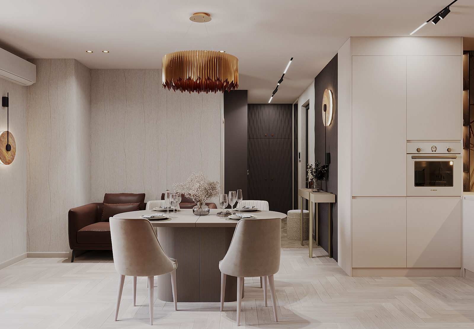 Интерьер 4-ёх комнатной квартиры_ "ПРИТЯЖЕНИЕ МАГМЫ"