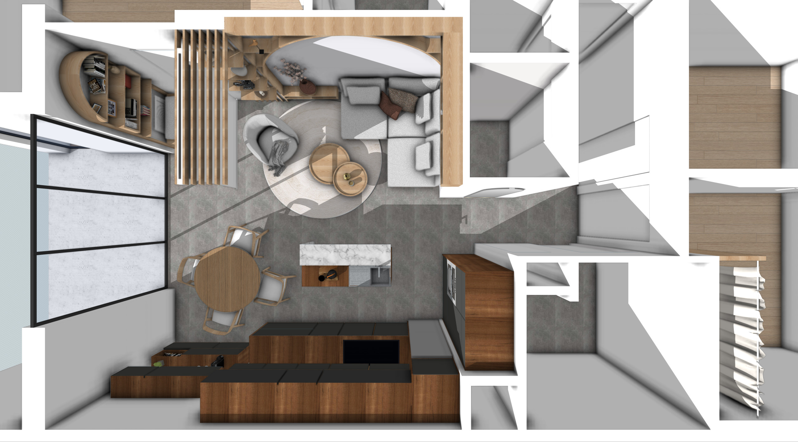 Harmonie bois I Salon Japandi I 9 m2 (en cours de création)