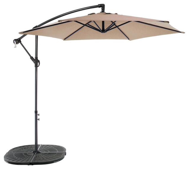 Del Terra Cantilever Umbrella 2 5m Taupe Contemporary Outdoor Outdoor Furniture Umbrellas Del Terra Cantilever Umbrella 2 5m Taupe