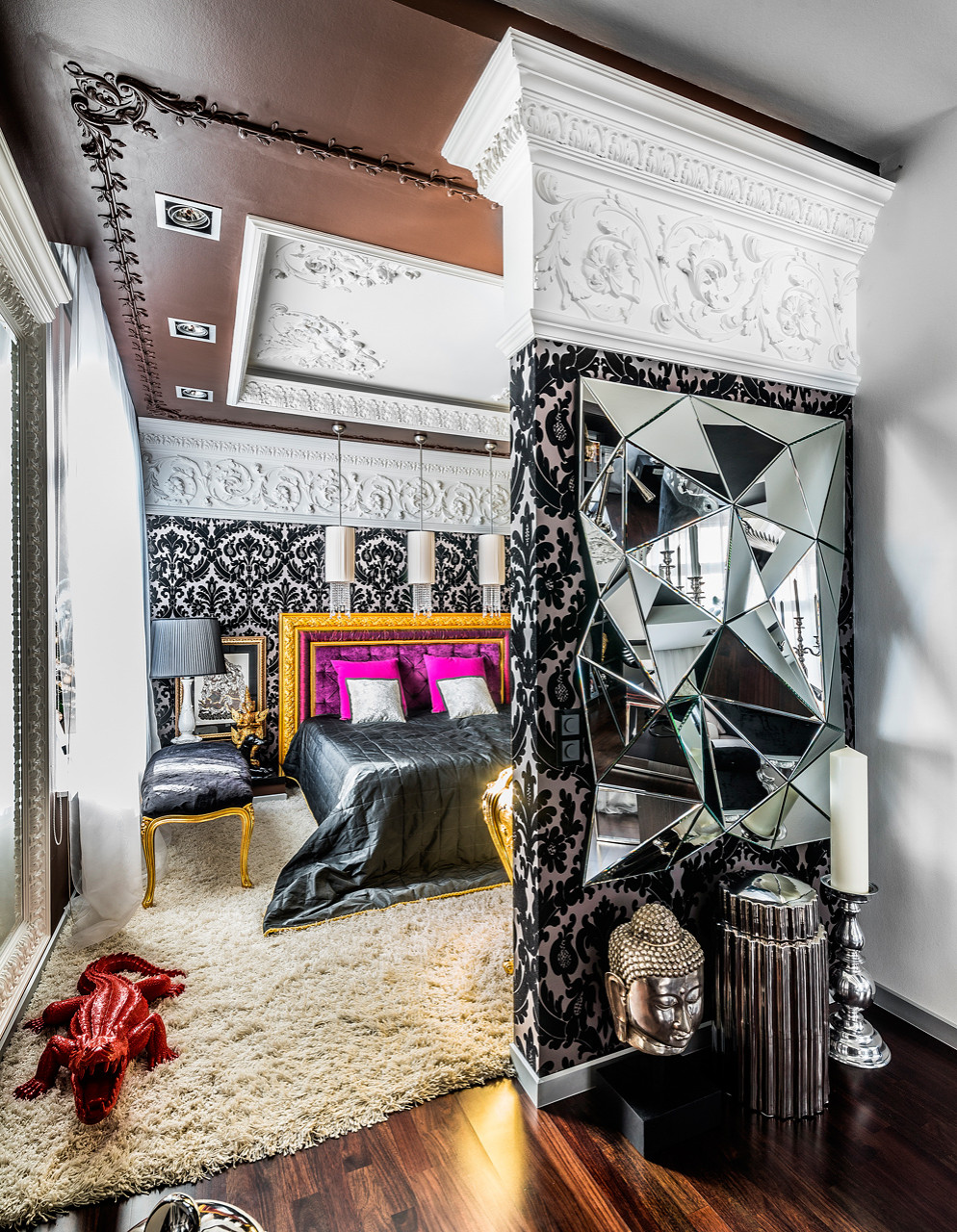 Съёмка интерьера квартиры в стиле фьюжн.