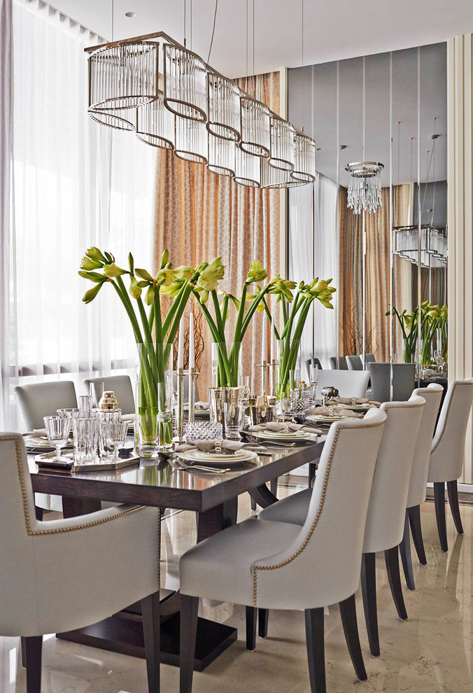 Design ideas for a dining room in Moscow.