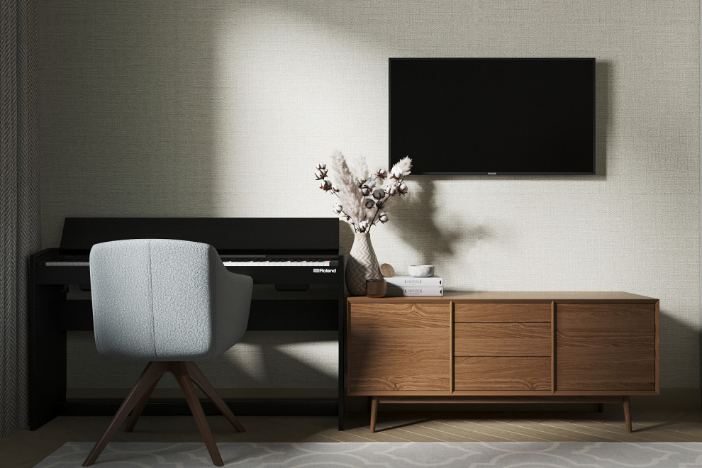 Гостиная с яркими акцентами