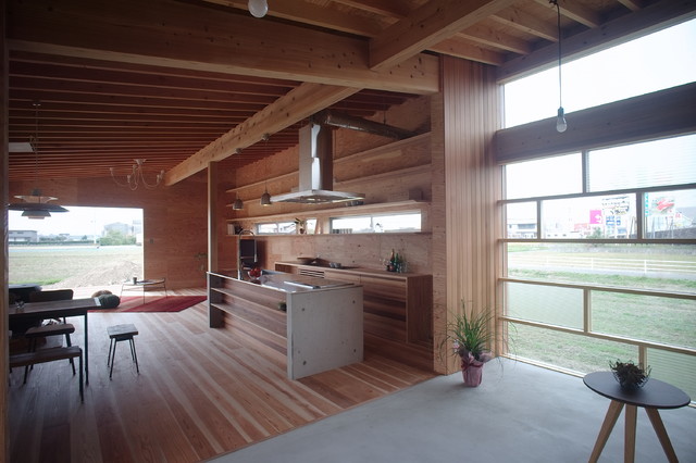 大垣の平屋 contemporary-living-room