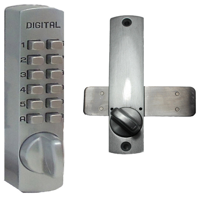 Digital Door Lock Mechanical Keyless Surface Mount Slide Deadbolt Digital Door Lock Mechanical Keyless Surface Mount Slide Deadbolt Bright Br