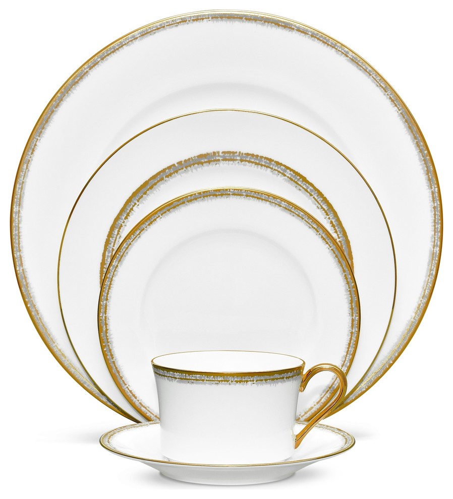 Noritake Haku 5 Piece Place Setting Contemporary Dinnerware Sets By Unique Gifts