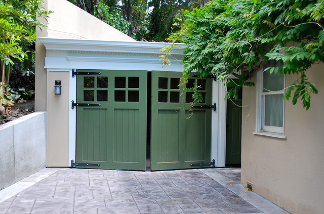 Out Swing Carriage Garage Doors Traditional Granny Flat