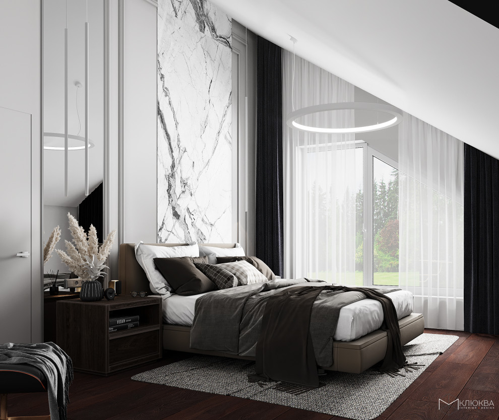 Проект спальни в загородном доме 29 кв.м