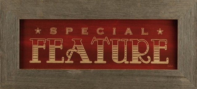 Special Feature Primitive Rustic Media Room Wall Decor Sign 22x10 Special Feature Primitive Rustic Media Room Wall Decor Sign 22x10