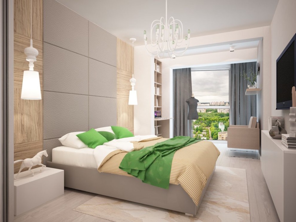 ЖК Акварели. Современный и светлый дизайн проект трехкомнатной квартиры.