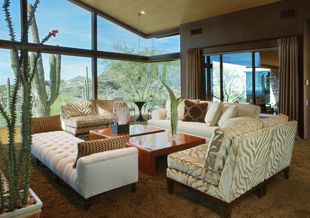 Elegant living room photo in Phoenix