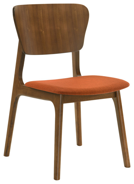 Kalia 5-Piece Wood Dining Set, Walnut Finish With Blue Fabric ...