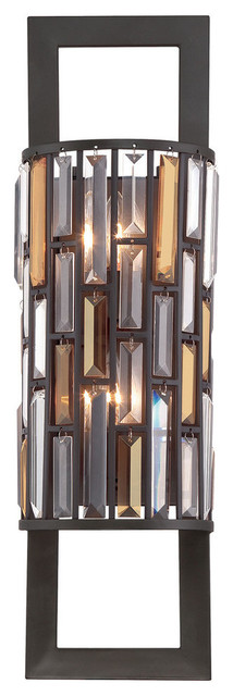 Gemma 2-Light Contemporary Wall Light, Vintage Bronze