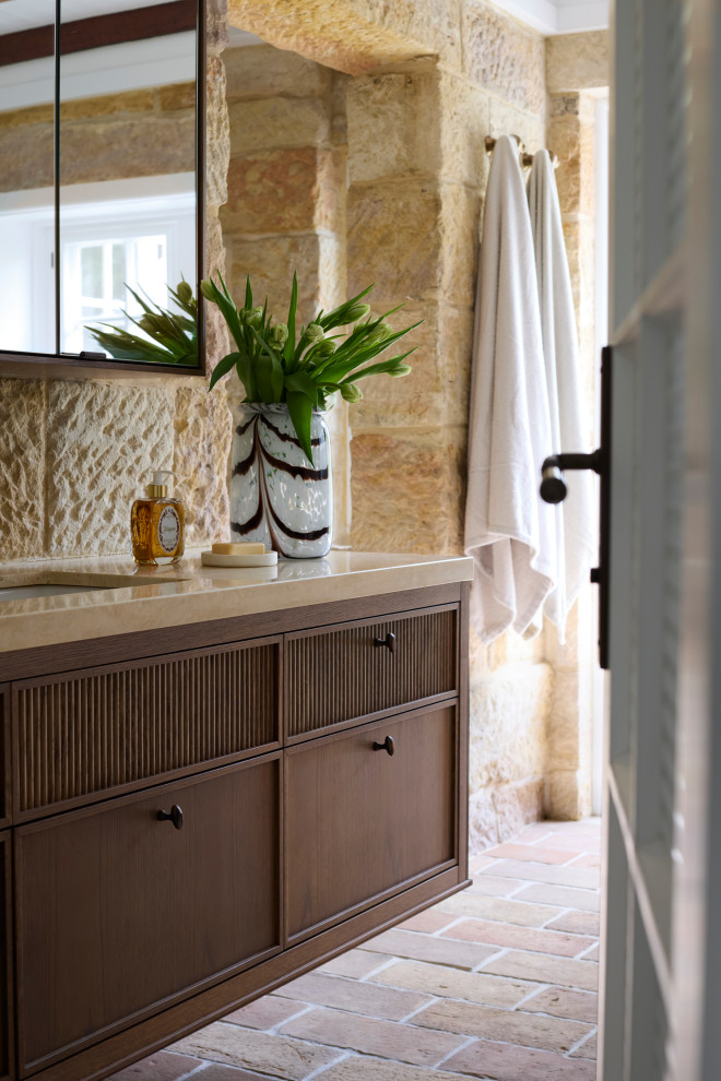 Beach style bathroom in Sydney.