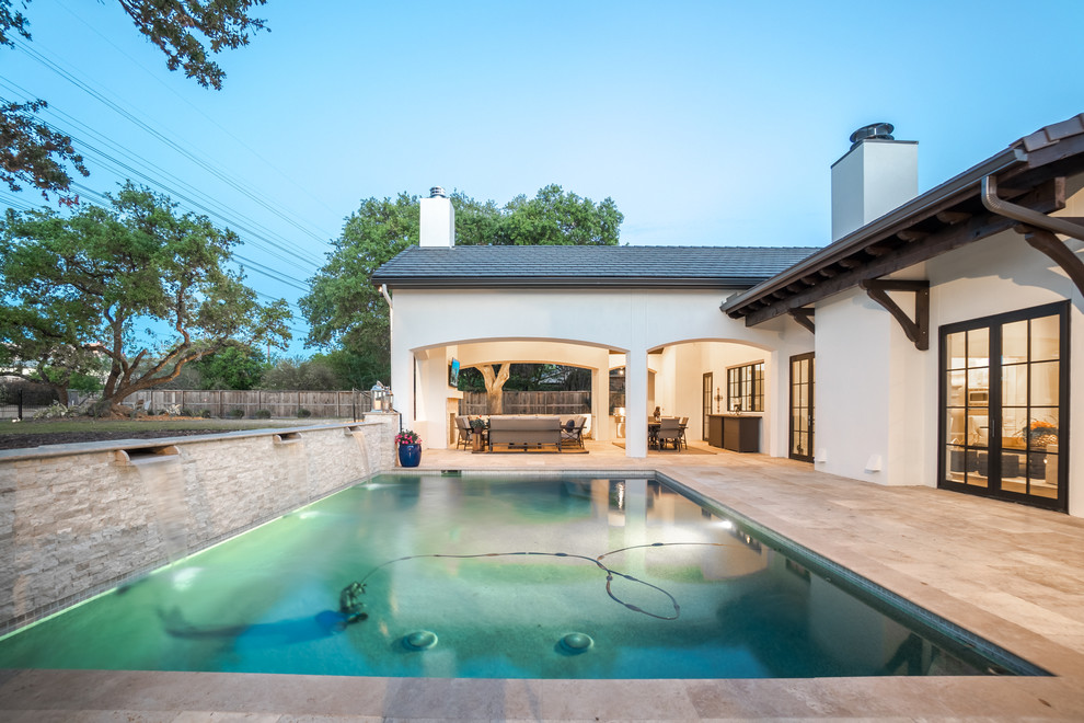 Inspiration for a transitional pool remodel in Austin