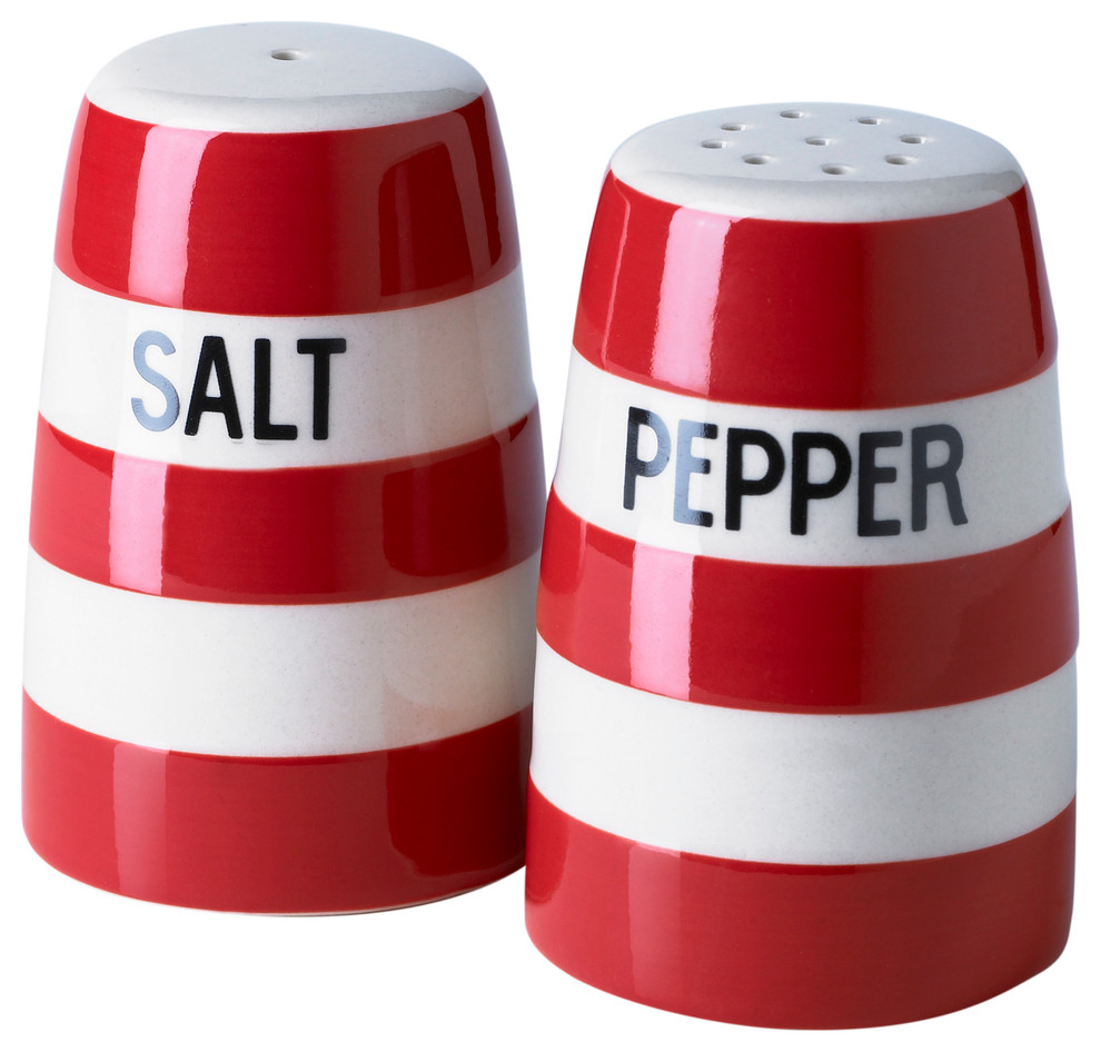Cornishware Red Salt & Pepper Shaker Set