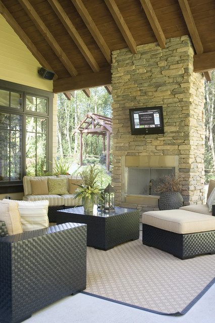 Copper Falls modern-patio
