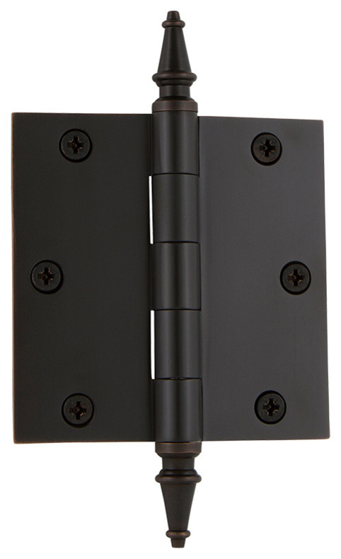 3 5 Steeple Tip Residential Hinge With Square Corners Traditional Hinges By Nostalgic Warehouse