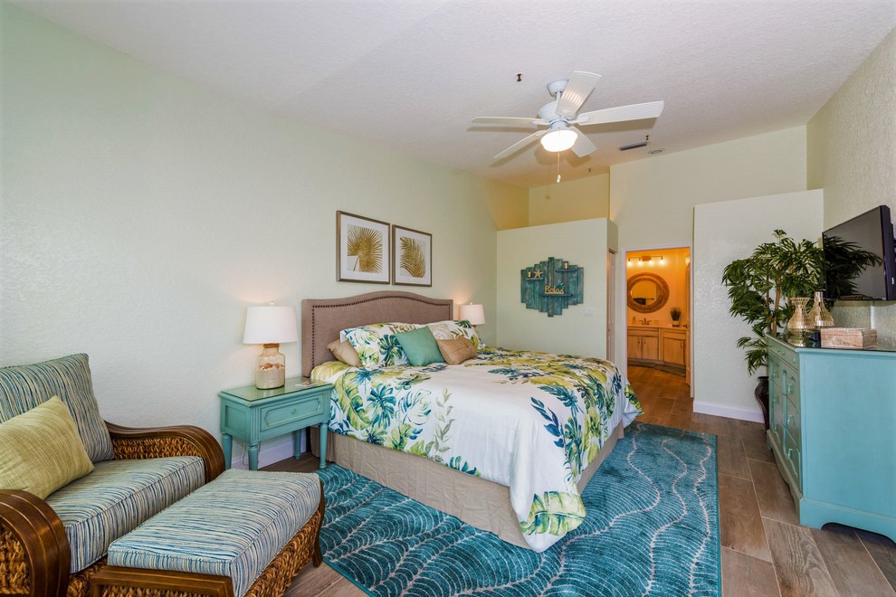 Photo of a beach style bedroom in Orlando.