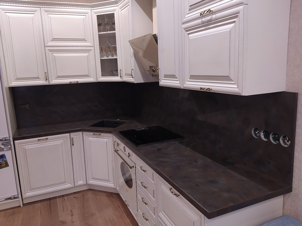 Столешница с кухонным фартуком из искусственного камня Hi-Macs M303 Capri из сер