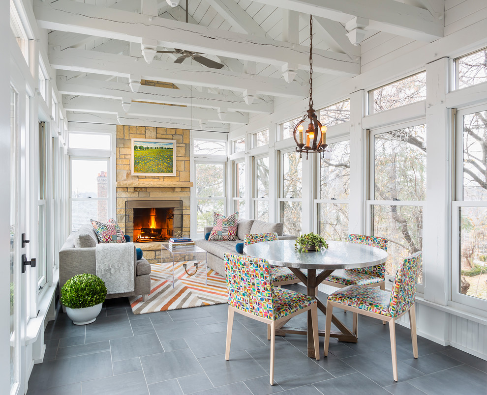 Inspiration for a transitional sunroom in Minneapolis.