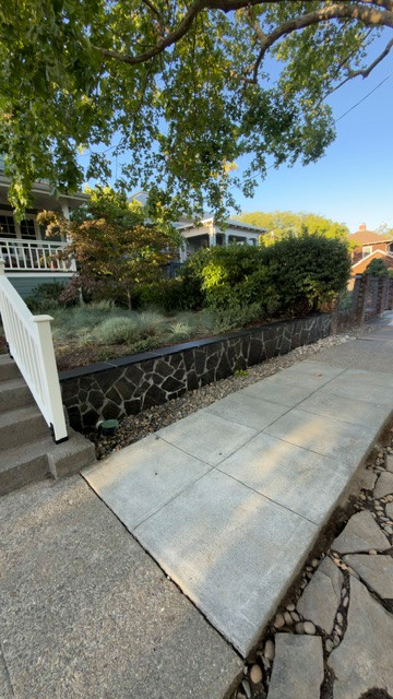 Concrete stairs and walkway