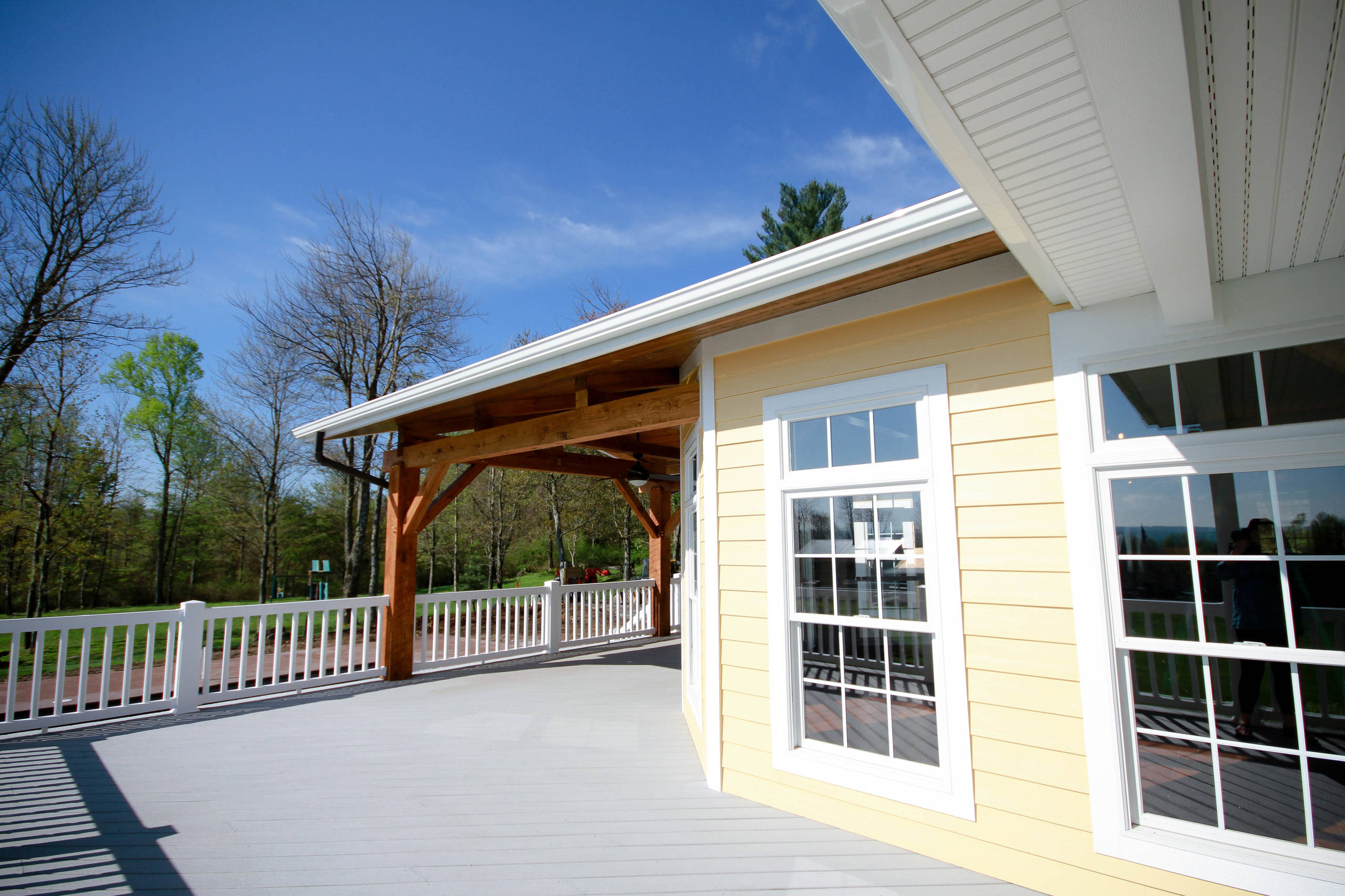 Timber Frame House Addition on Ridge Road