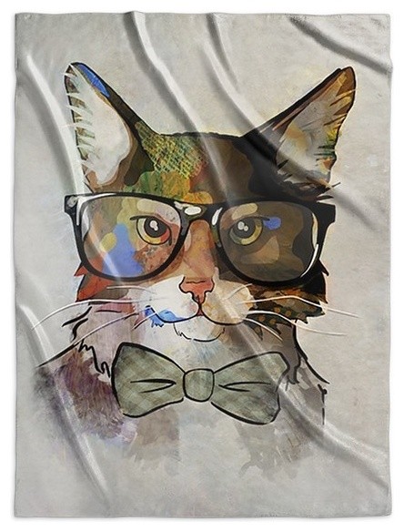 "Call Me Professor Meow" Sherpa Blanket 60"x80"