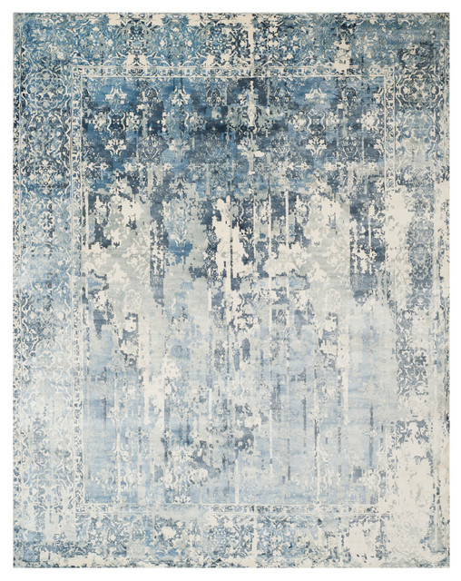 Studio Seven Hand Loomed Area Rug Mir551b Ivory Blue 8 X 10