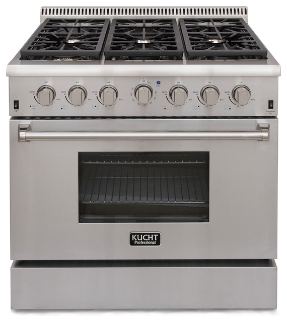 Kucht 36 Professional Class Gas Range With 5 2 Cu Ft Convection