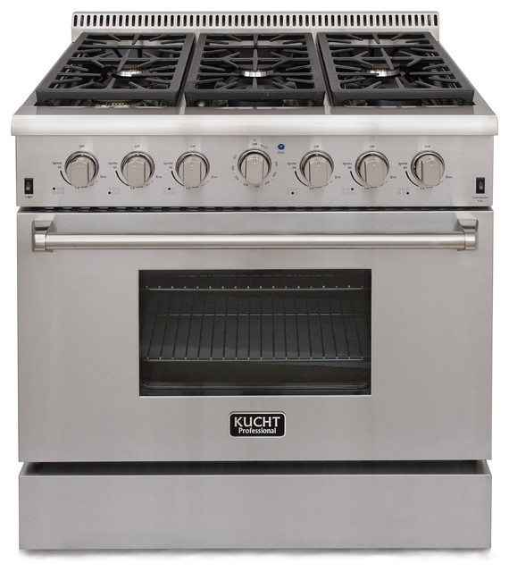 Kucht 36" Professional-Class Gas Range with 5.2 cu. ft. Convection Oven