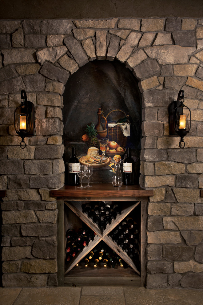 Design ideas for a traditional wine cellar in Detroit.