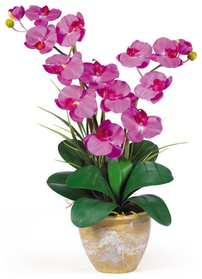 Double Phalaenopsis Silk Orchid Flower Arrangement, Orchid