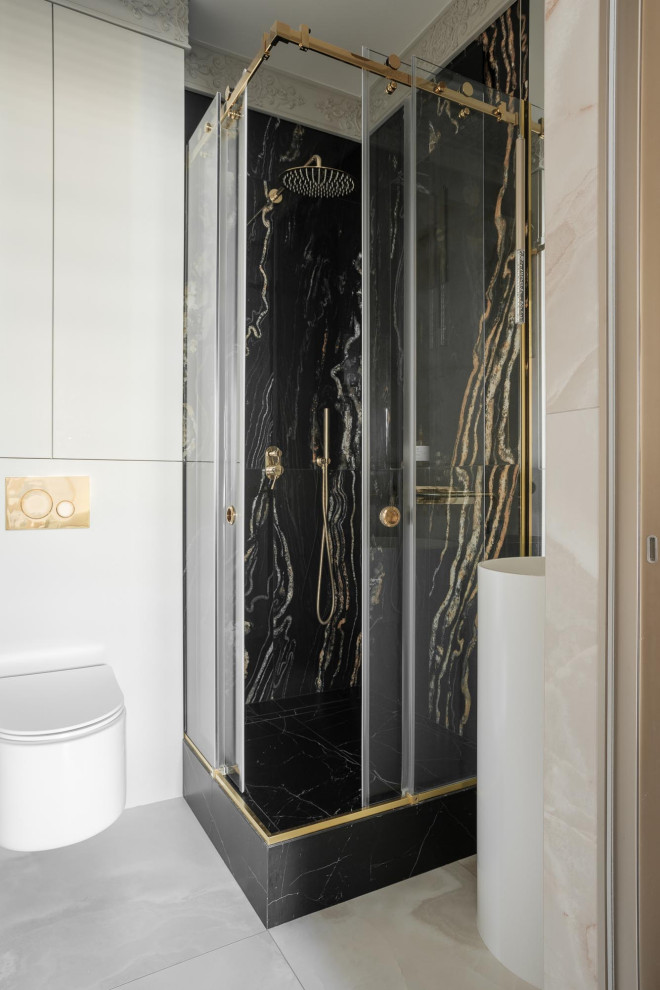 Дизайн проект квартиры 95 м2  ЖК "  Richmond Residence "душевая