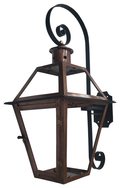 French Quarter Copper Lantern, Gas Outdoor Lights
