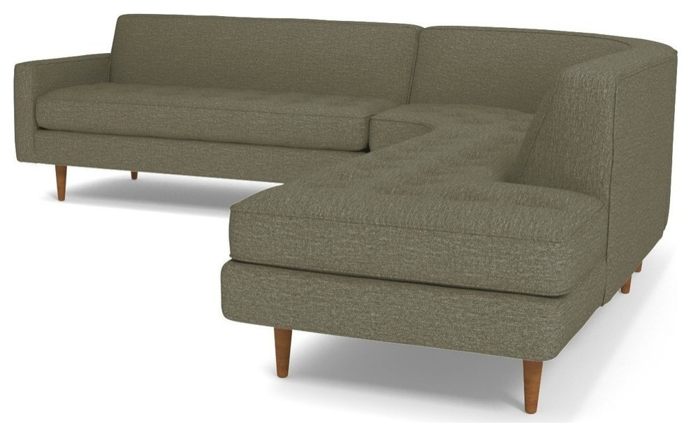 Monroe 3Piece Sectional Sofa Midcentury Sectional Sofas by Apt2B