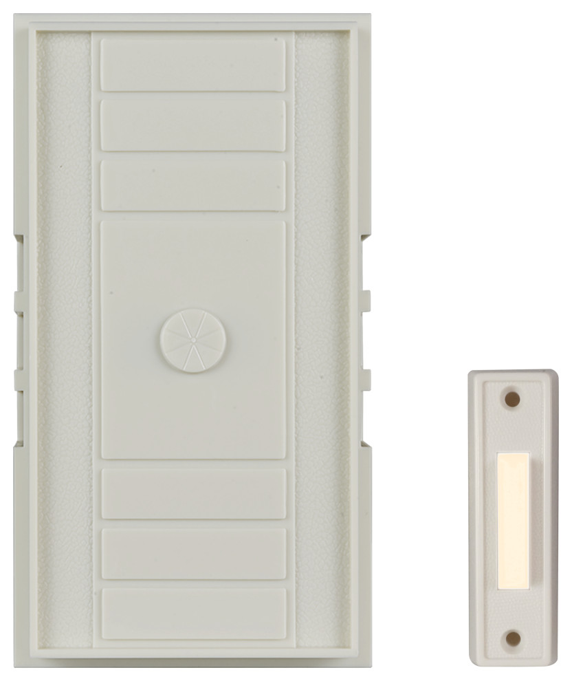 NICOR Lighted Single Door Bell Chime Kit Contemporary Doorbells And