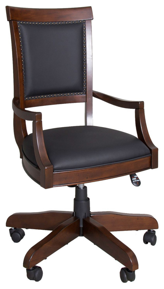 Liberty Furniture Brayton Manor Jr Executive Desk Chair in Cognac