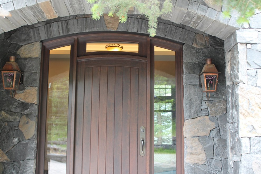 Inspiration for a transitional home design remodel in Calgary
