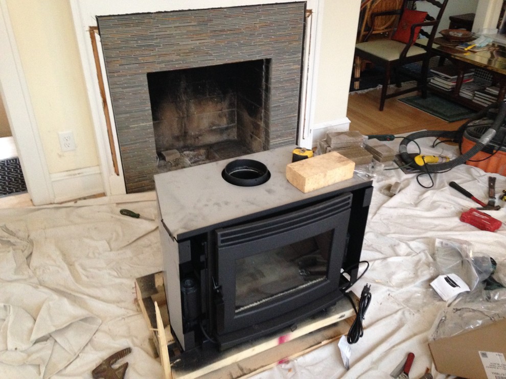 American Four Square Remodel, Shorewood, WI, Fireplace