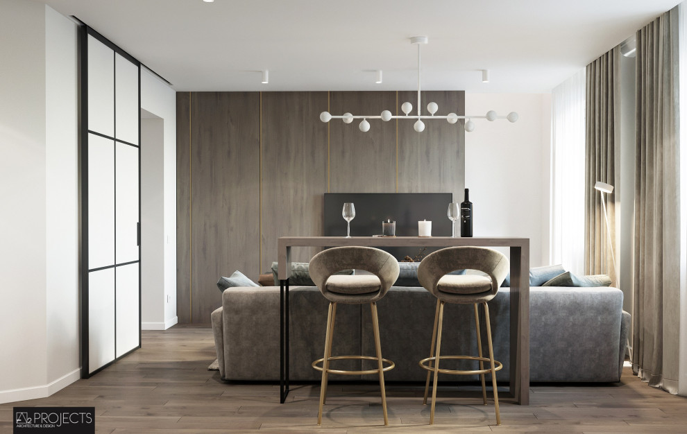 ДИЗАЙН-ПРОЕКТ ДВУХУРОВНЕВОЙ КВАРТИРЫ 104 м2