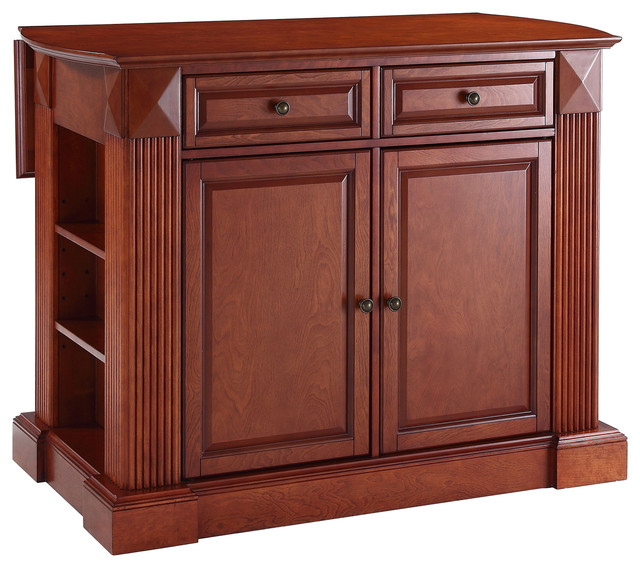 Drop Leaf Breakfast Bar Top Kitchen Island Traditional Kitchen