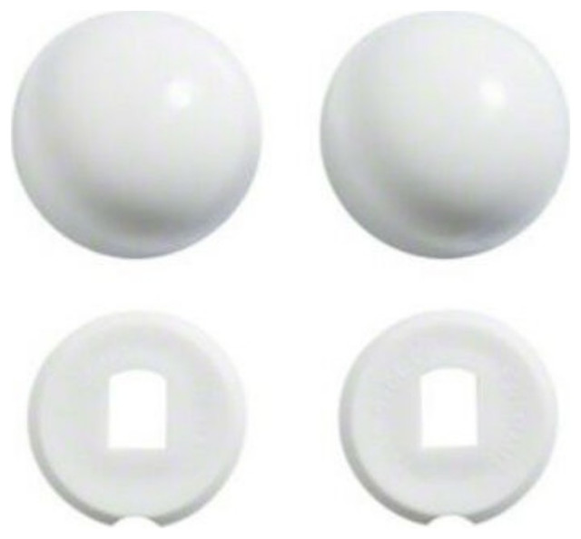 Kohler Color Replacement Plastic Toilet Bolt Caps Set of 2 White Traditional Bidet And