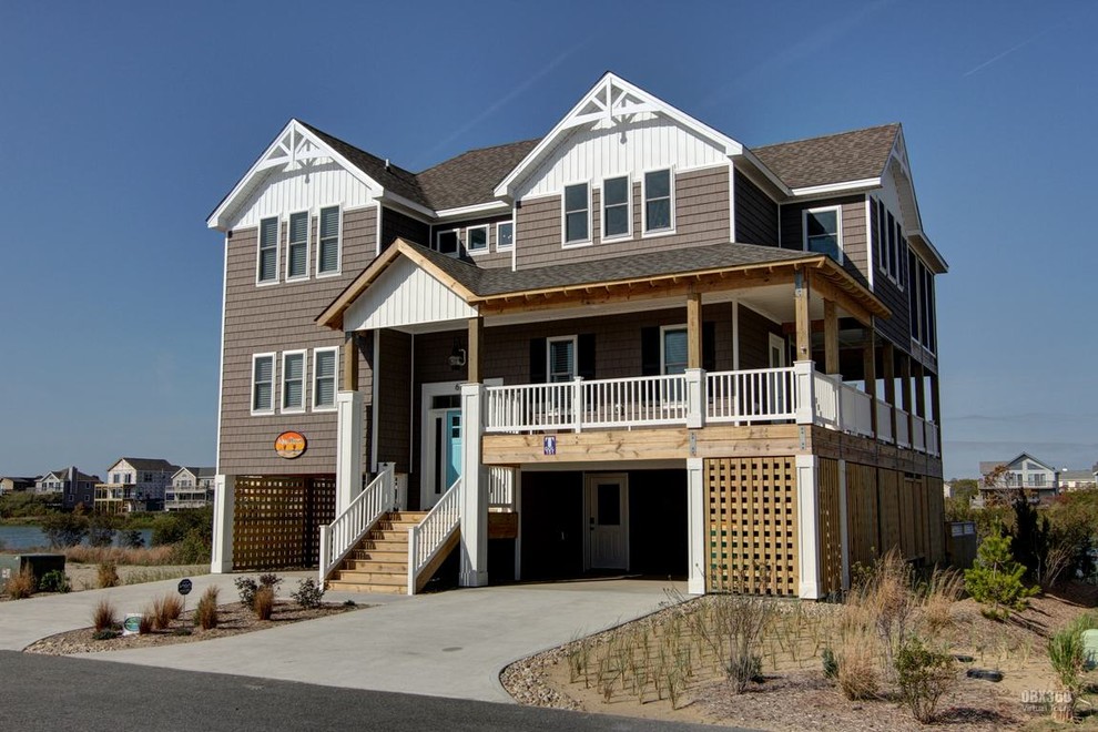 This is an example of a beach style exterior in Raleigh.