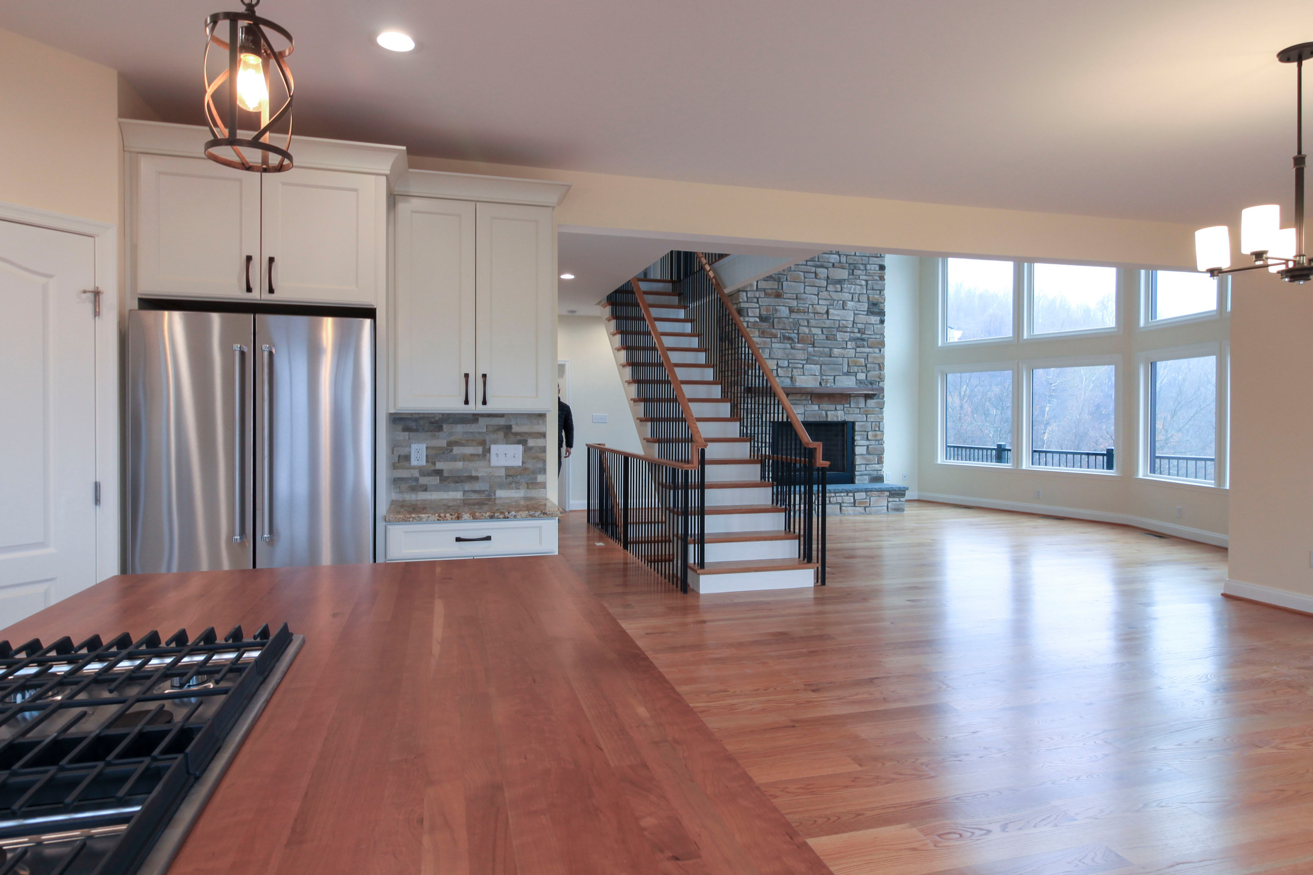 97_Airy Straight-Floating Staircase in Transitional-Mountain Home, Luray, VA 228