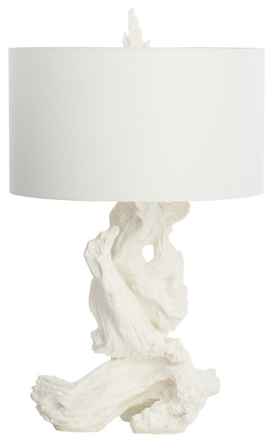 Driftwood Table Lamp, Wh