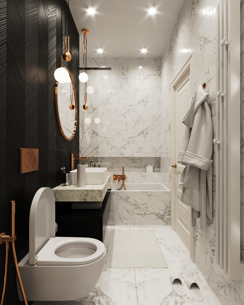 Санузел в современном классическом стиле