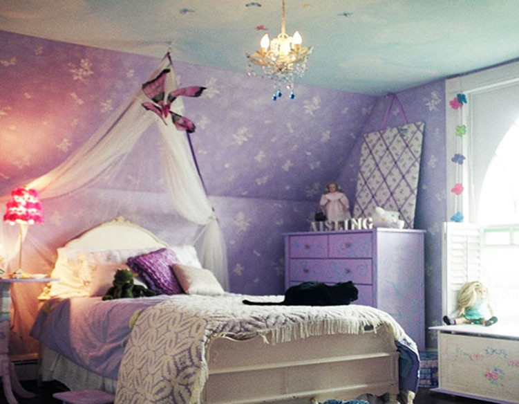 Faux Painted Butterfly Little Girls Room In Nj Traditional