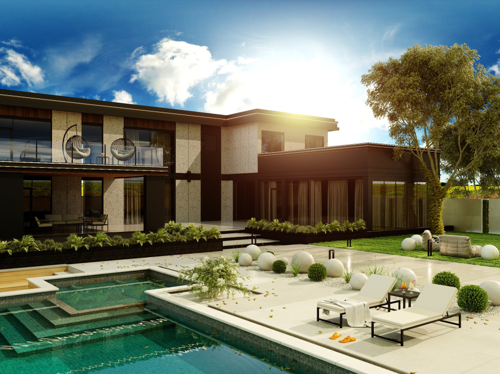 Благоустройство двора частного дома